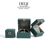 车线菱格纹首饰盒