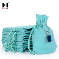 DEQI jewelry bag velvet bag drawstring bag small cloth bag cosmetic earring necklace storage bag dra